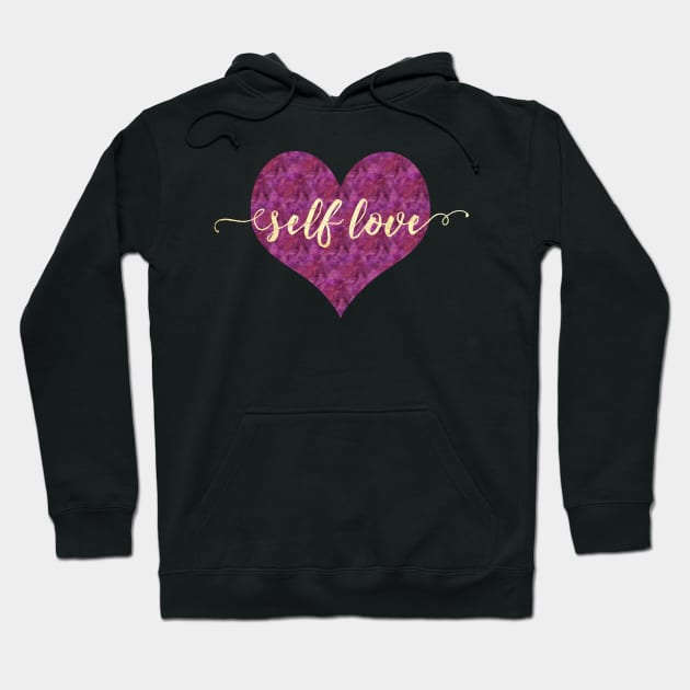 SELF LOVE | Gold Foil Hoodie by ABcreative